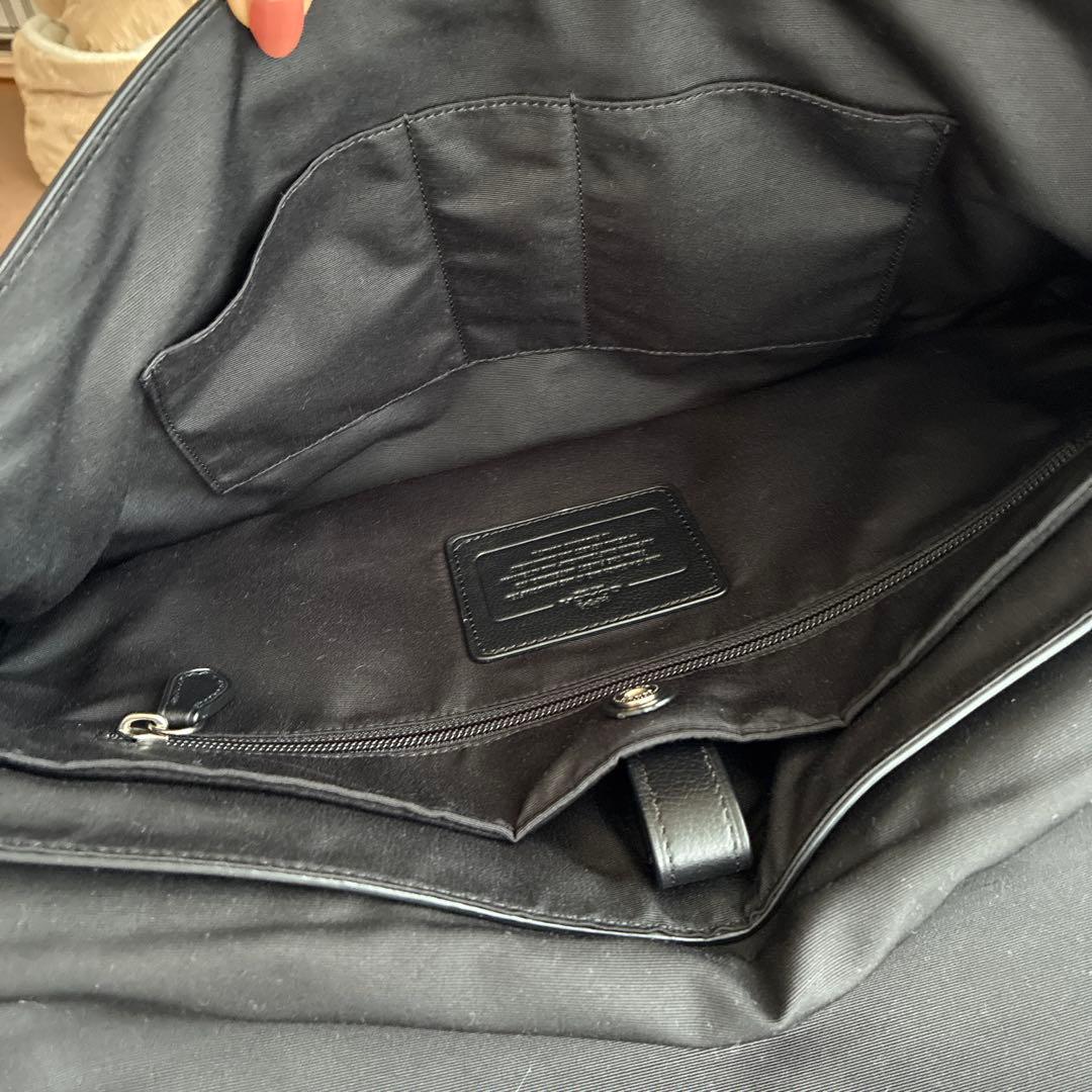 スーパーマン様専用】コーチ ブラックレザーメッセンジャーバッグ 未