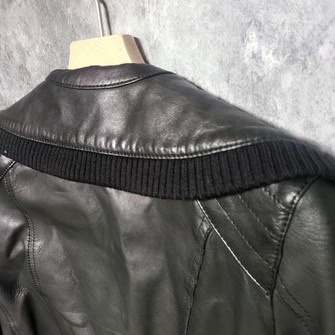 UNTITLED 本革レザージャケット 黒 ライダース風 レディース サイズ2