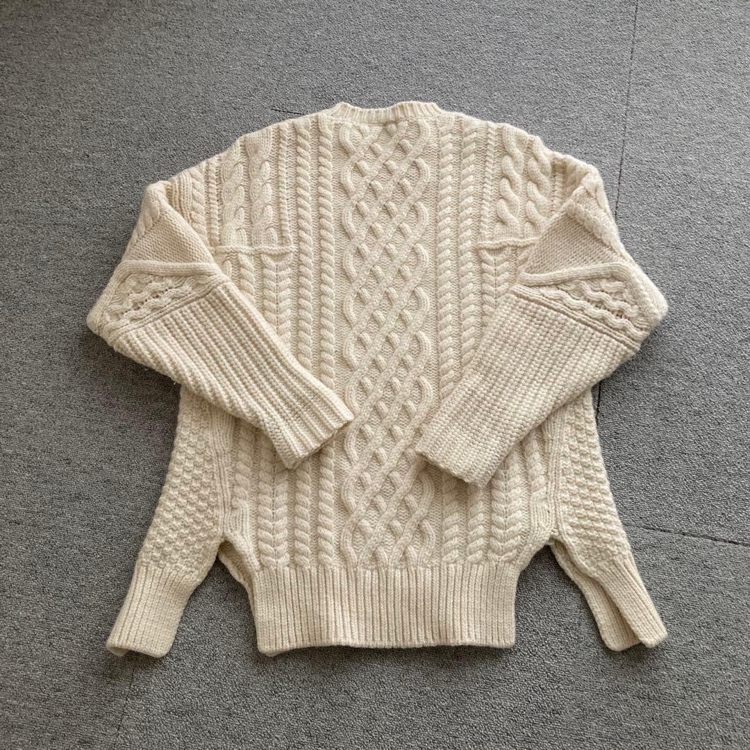 ほぼ新品】36 Sサイズ någontstans ケーブルニットセーター