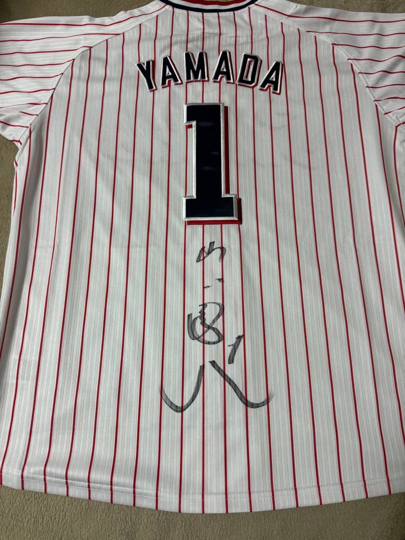 東京ヤクルトスワローズ 山田哲人選手直筆サインユニフォームLサイズ