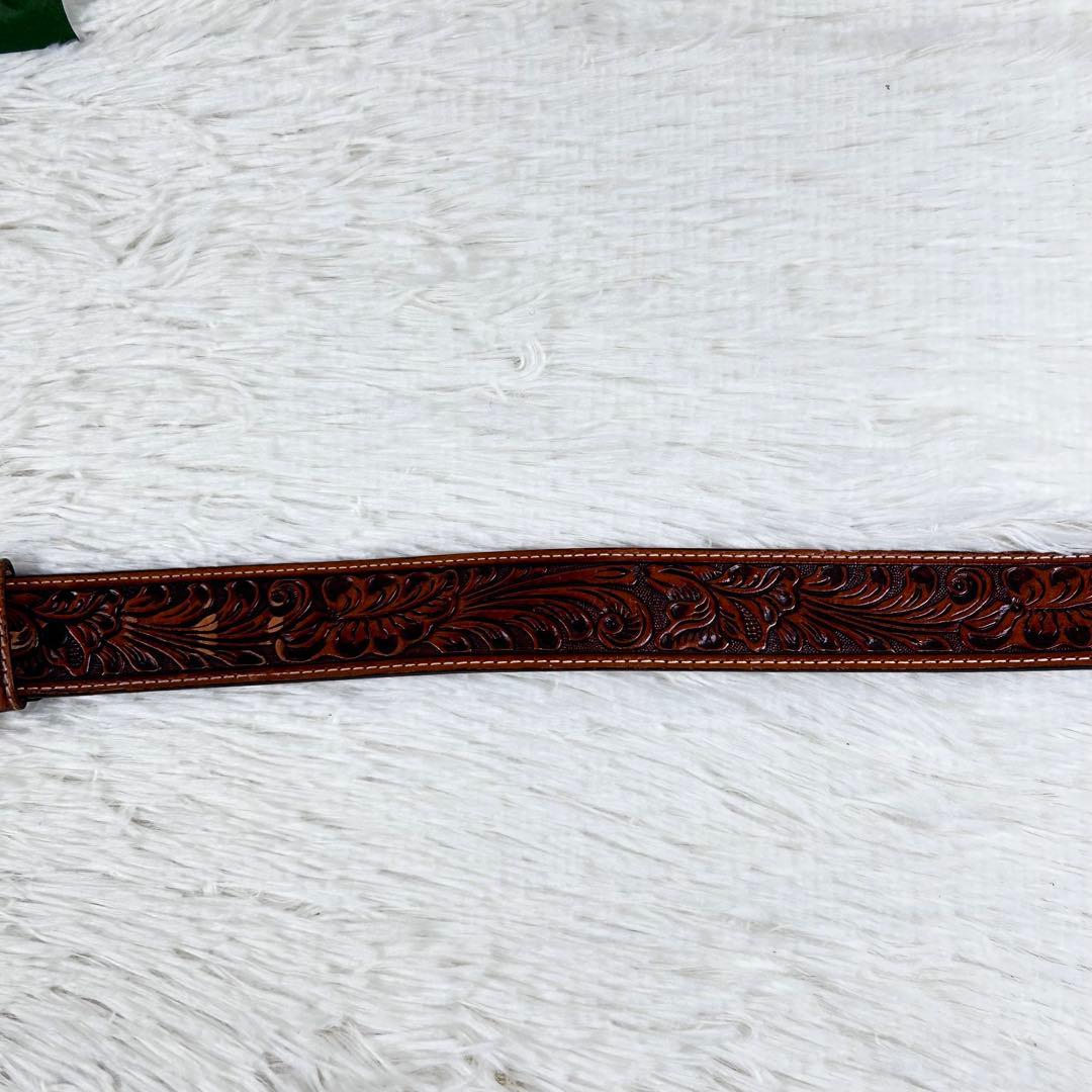 美品 トニーラマ 100周年 ウエスタンレザーベルト カービング USA製 38