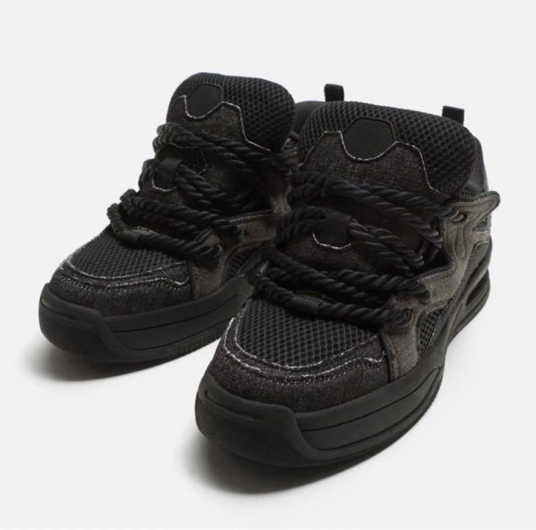 ZARA ザラ ロープディテール スケーター スニーカ 27.5cm - メルカリ