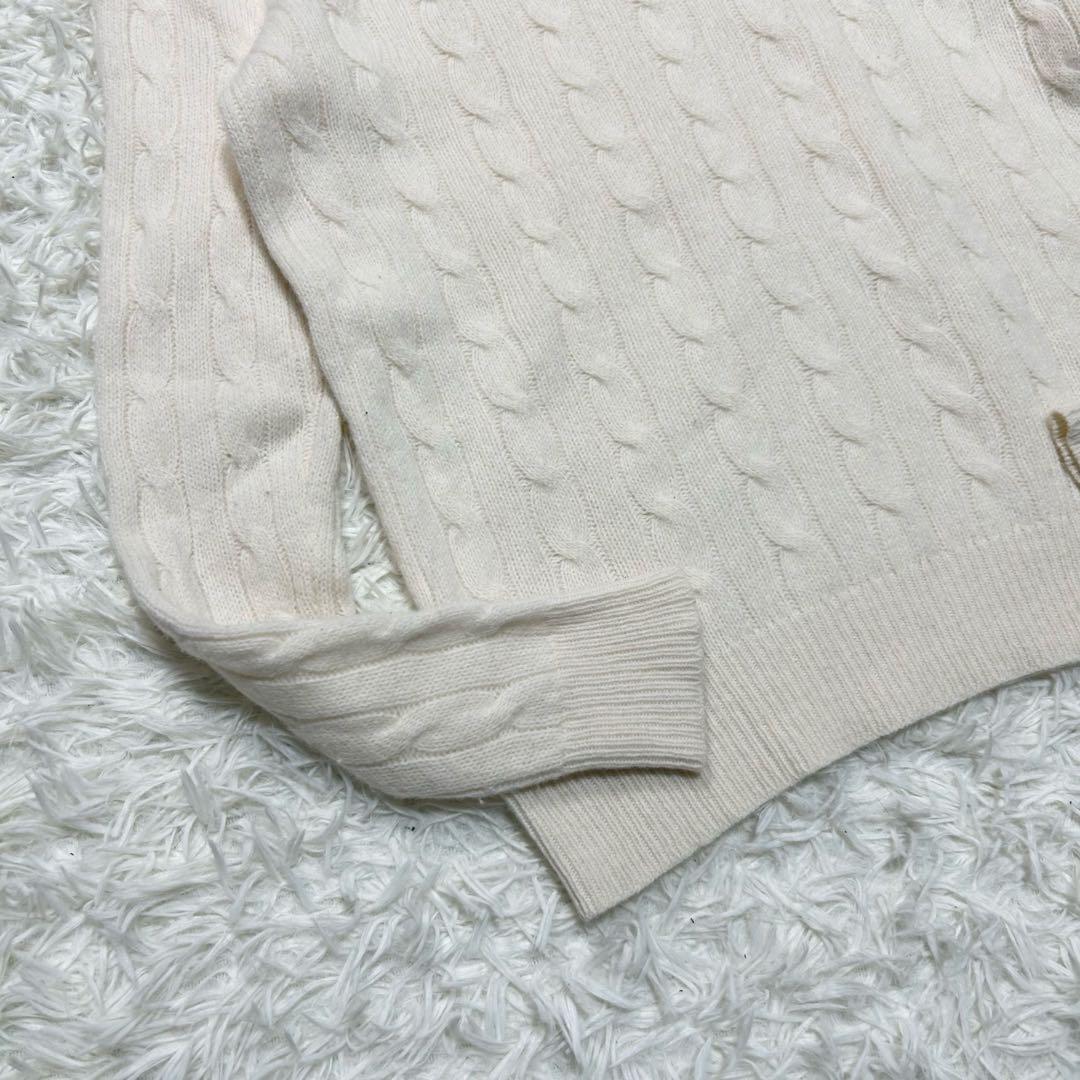 美品 近年モンベル ポロラルフローレン ケーブルニット ウールカシミヤ