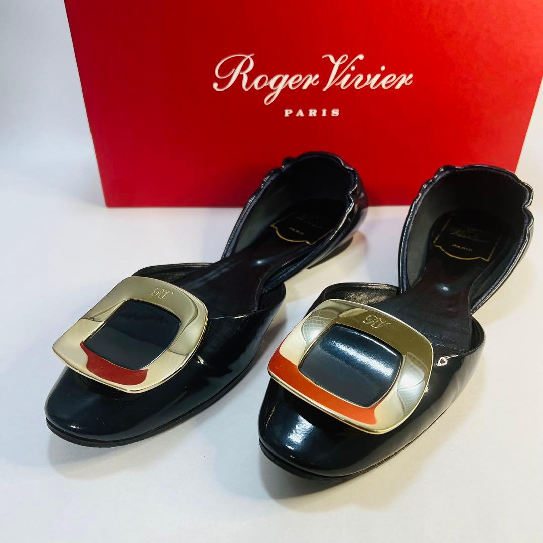 美品 RogerVivier ロジェヴィヴィエ フラットシューズ パンプス - メルカリ