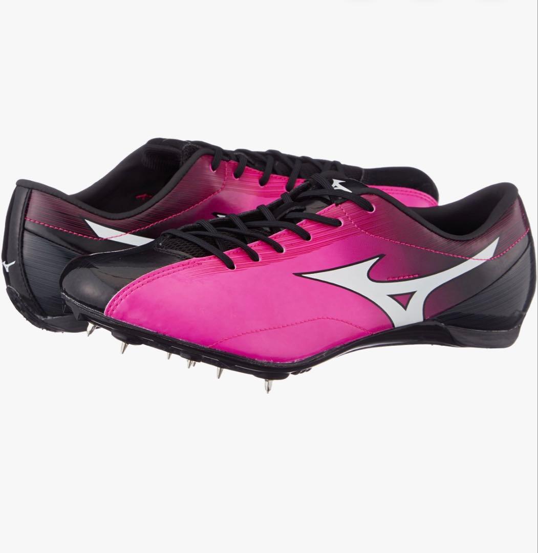 Mizuno スパイクシューズ ピンク ブラック - メルカリ