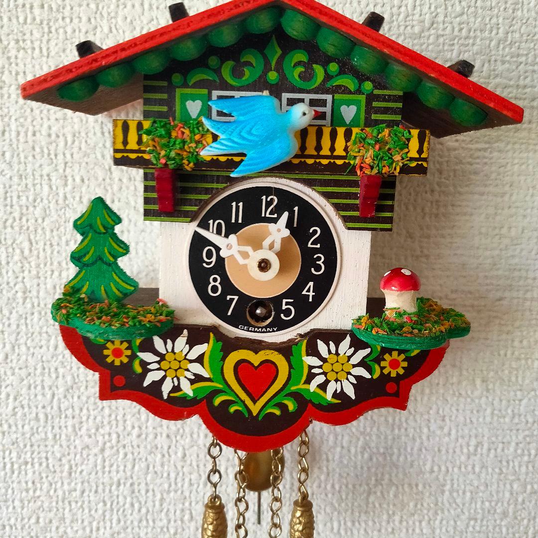 西ドイツ/エングストラー社製】森の時計 ゼンマイ巻 ミニチュア鳩時計