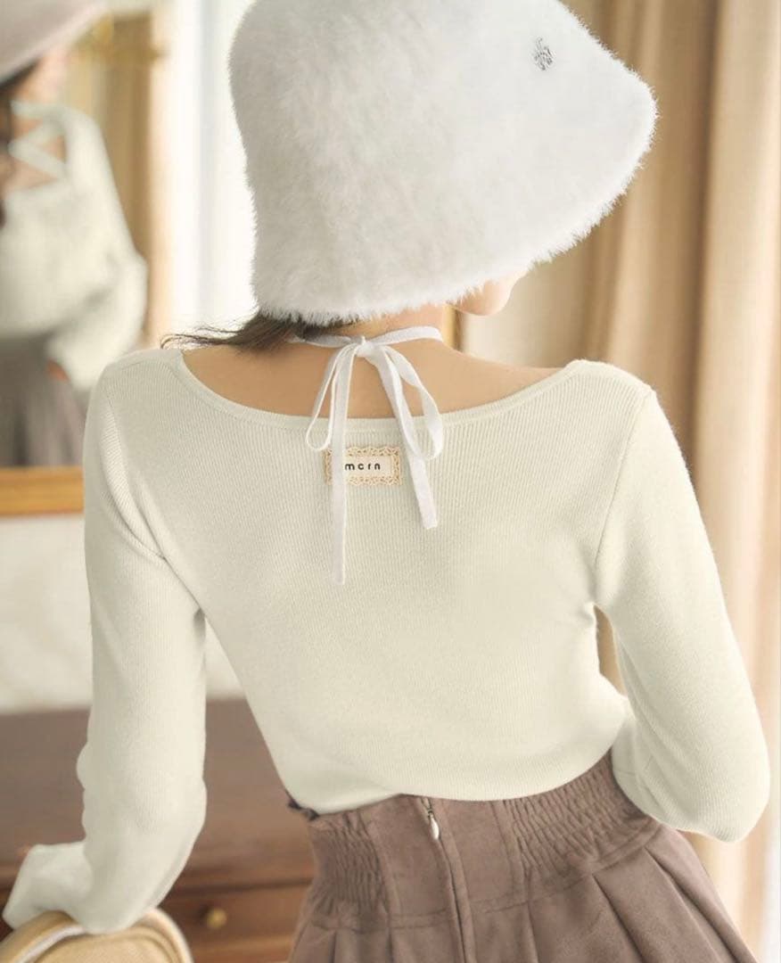 クロスリボンニットトップス - メルカリ