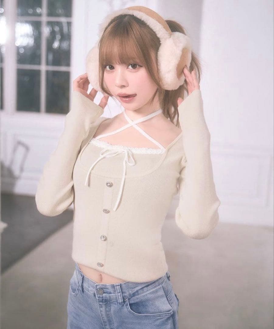 クロスリボンニットトップス - メルカリ