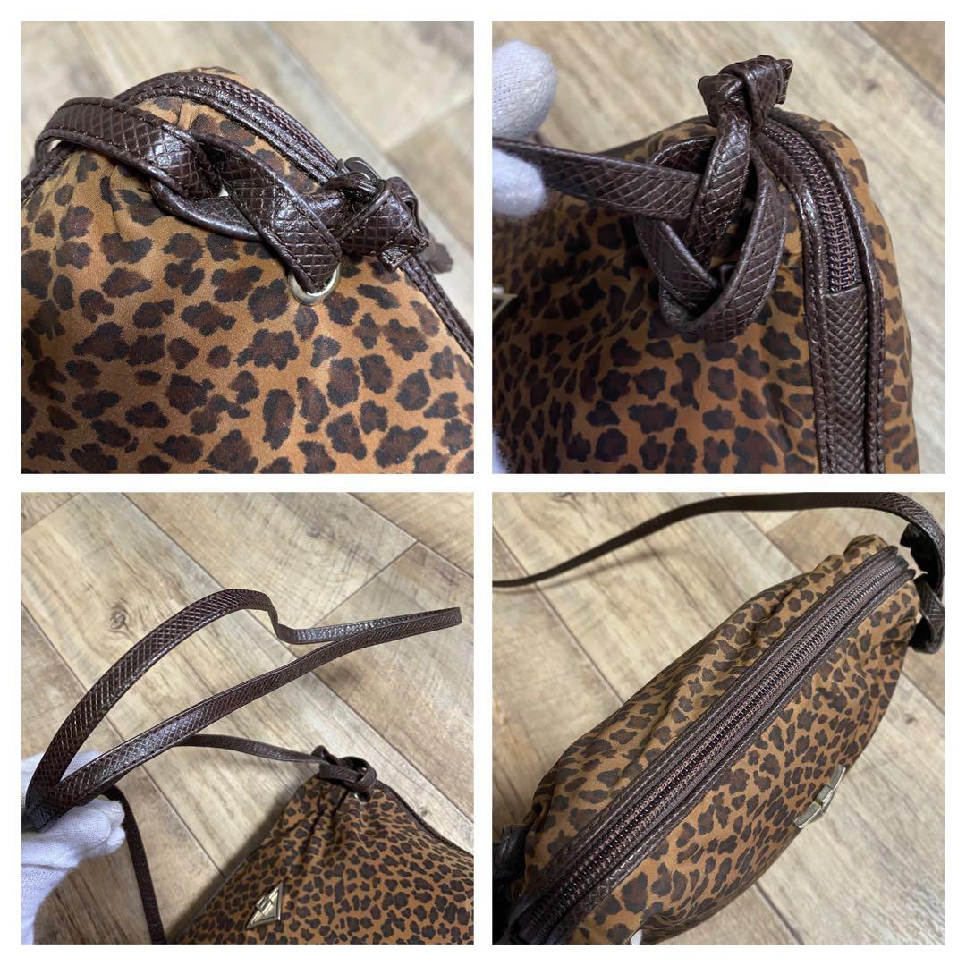 正規品☆ボッテガヴェネタ レオパード柄 ナイロン ミニショルダー
