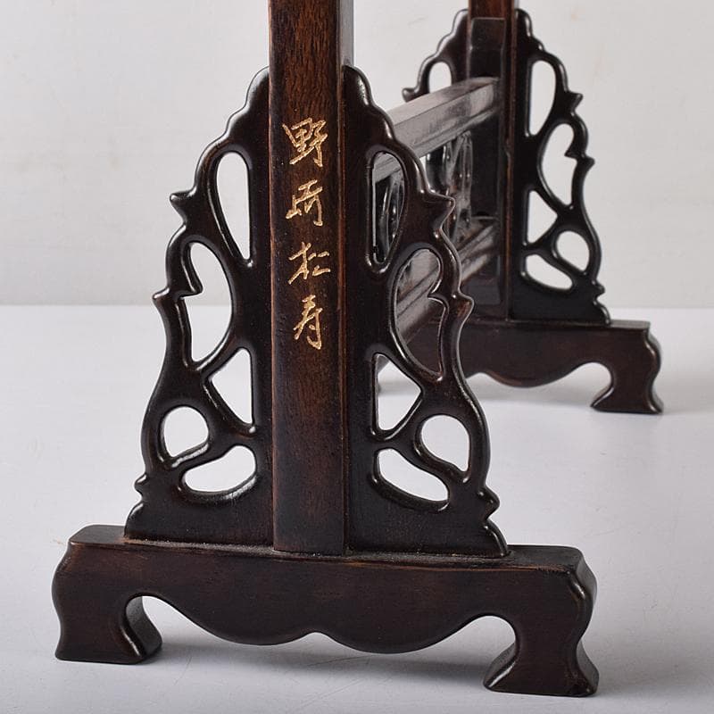 書道具 野崎松寿造 唐木紫檀製 龍雕 筆掛 筆吊 V R7943Bの通販はau PAY