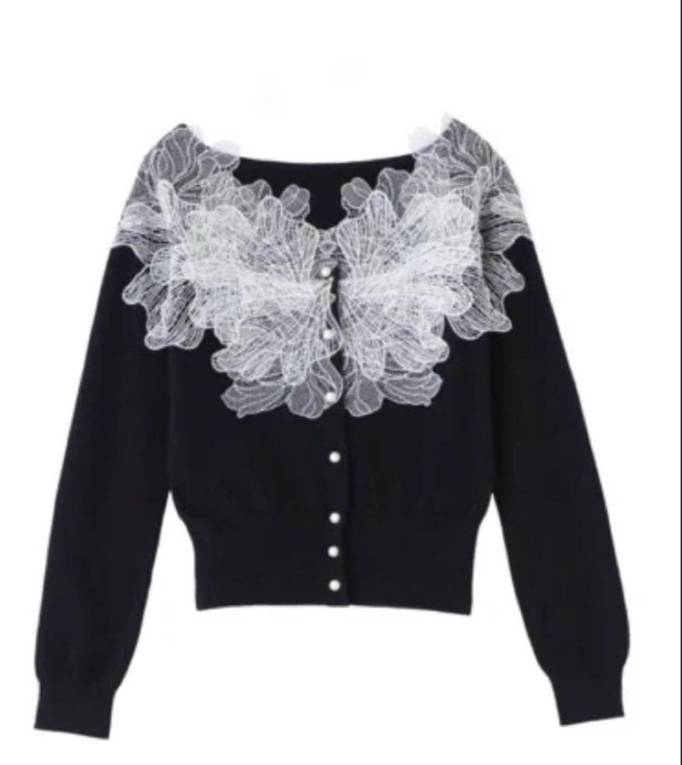 新品未開封】 poláura レースフリルカーディガン - メルカリ