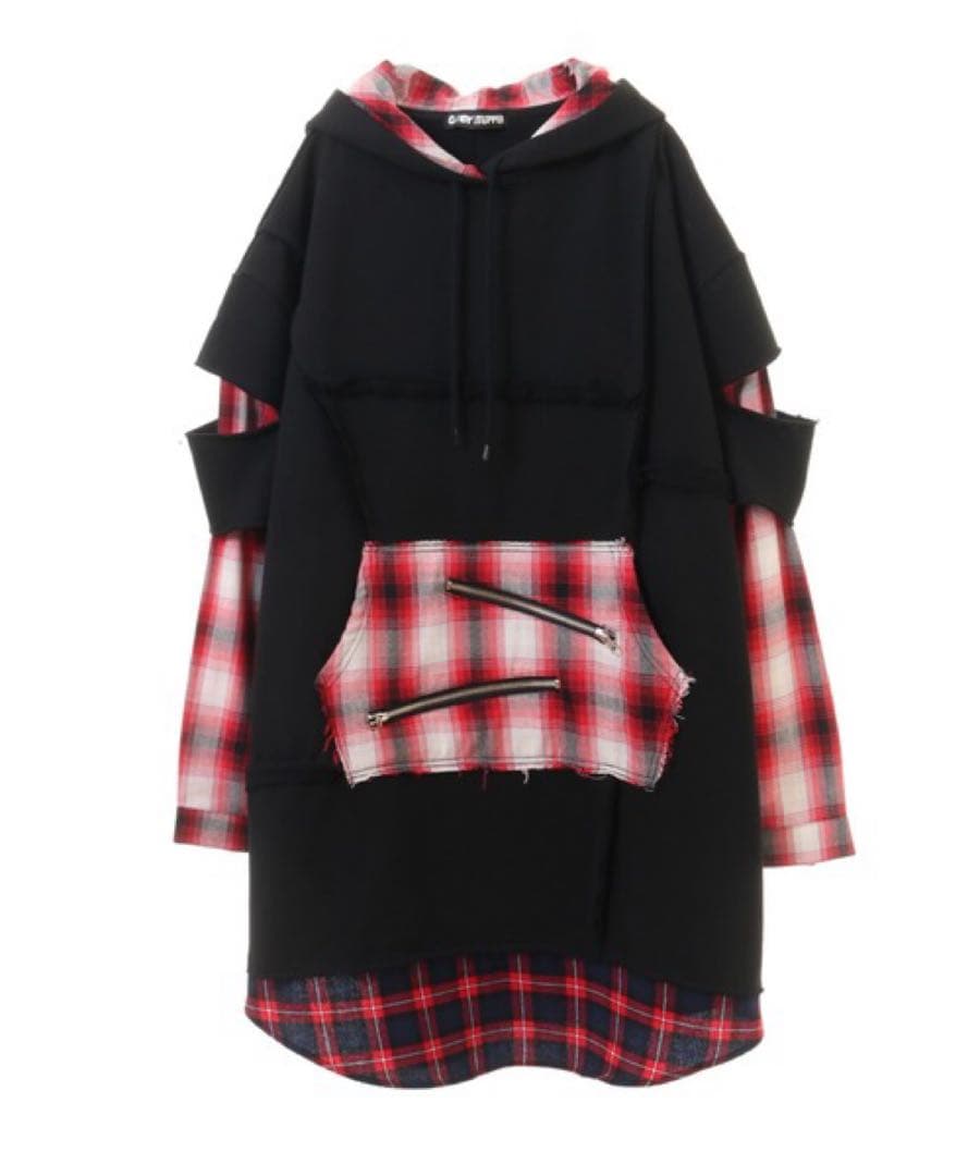 LiSA × Candy Stripper コラボ チェック パーカー