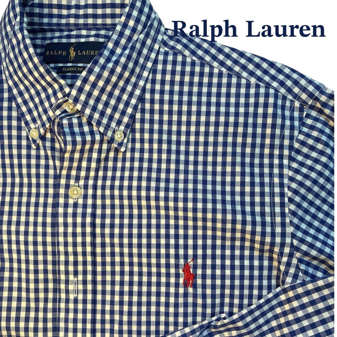 【ほぼ新品】Ralph Lauren クラシックフィット チェックシャツ現行QR POLO RALPH LAUREN（ポロ・ラルフローレン） シャツ クラシック