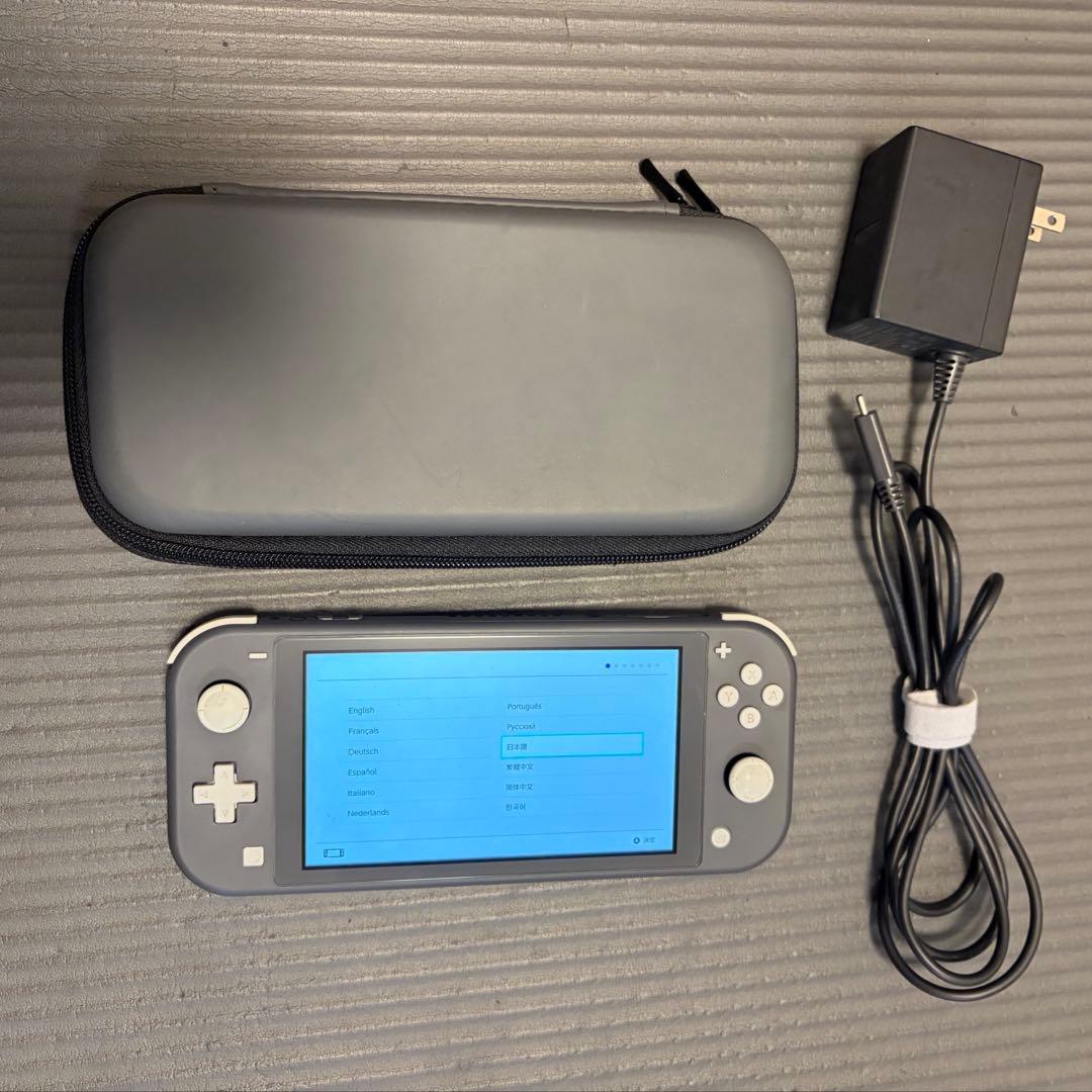 Nintendo Switch Lite グレー 本体 充電器　ケース付き Nintendo Switch Lite グレー 充電器付き ケース付き - メルカリ