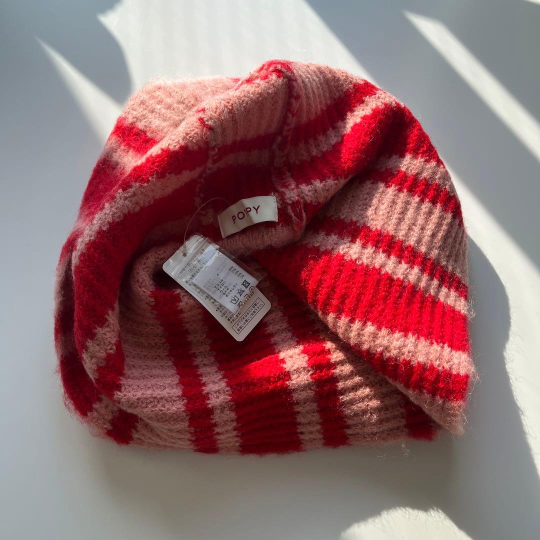 POPPY ポピー BORDER KNIT HOOD WARMER あさぎーにょ - メルカリ