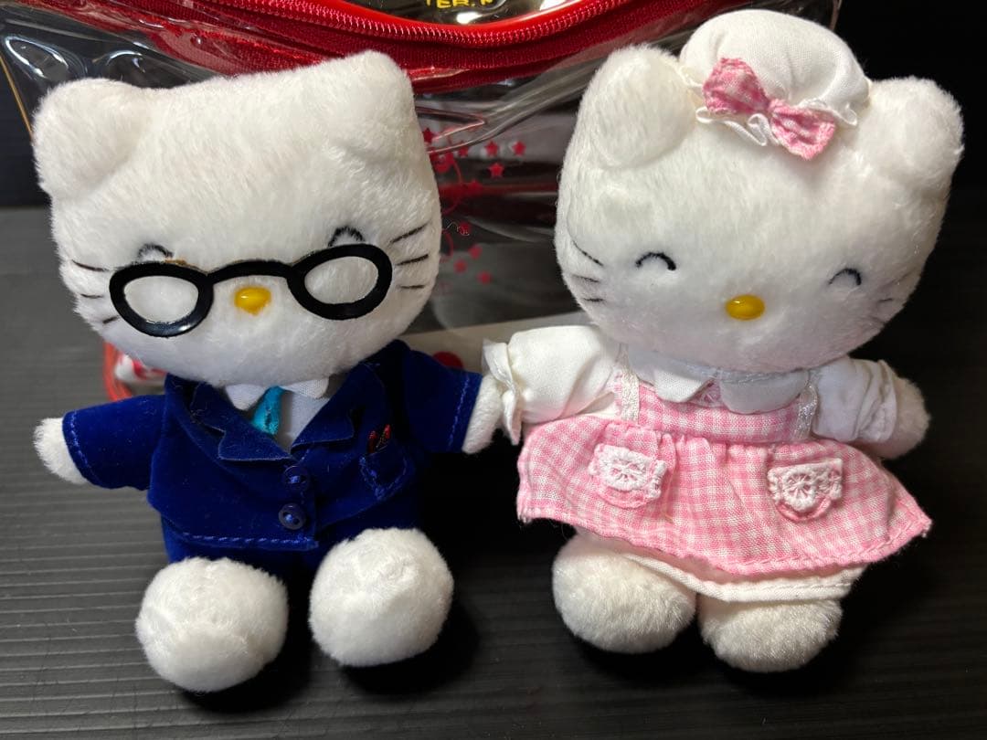 ハローキティ25周年 キティズファミリー　ぬいぐるみ　1999 レトロ　希少