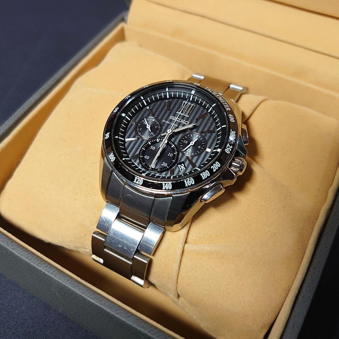 稼動☆美品】SEIKO ブライツ ☆電波・ソーラー・クロノグラフ腕時計