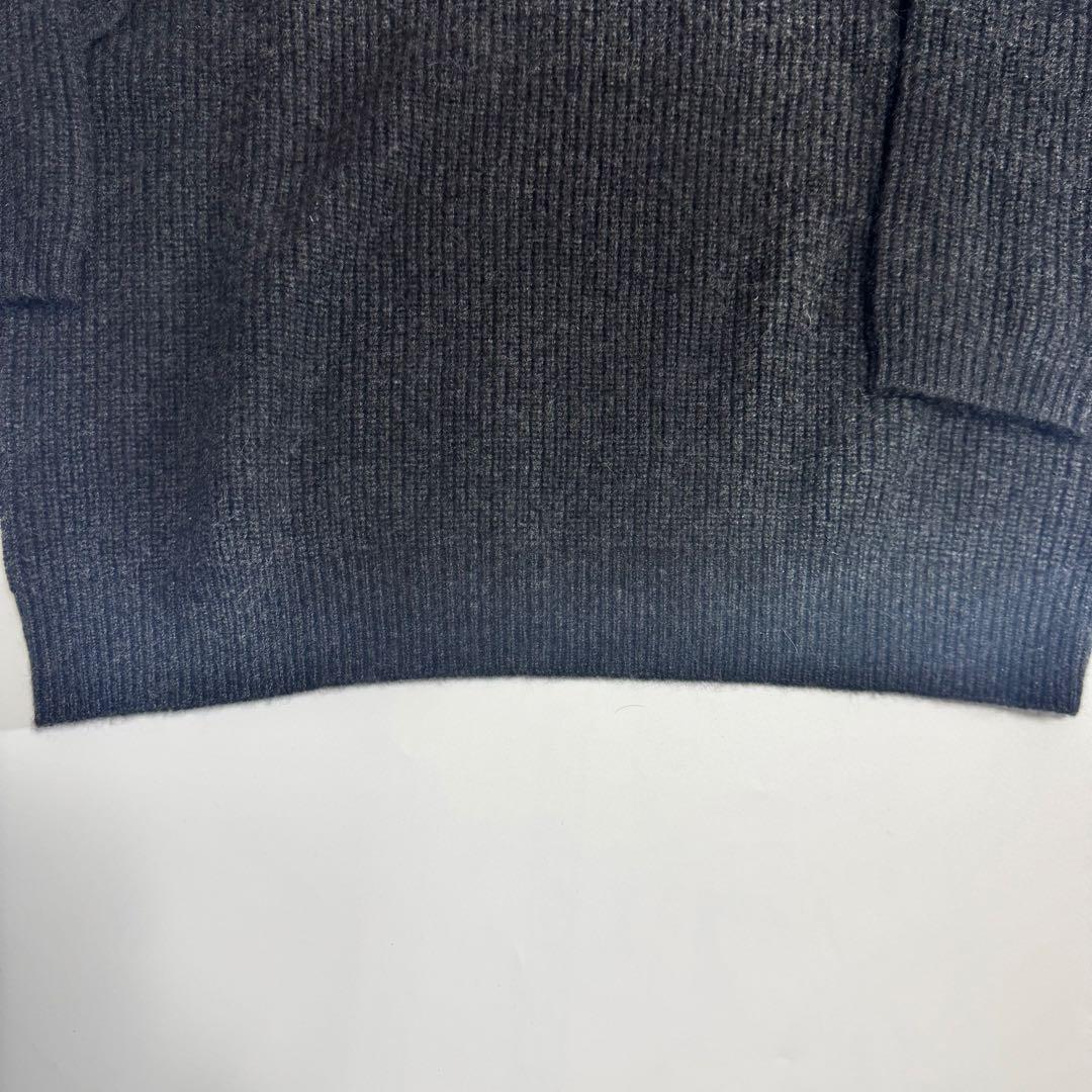 Drawer ドゥロワー 21AW カシミヤ7G畦編みクルーネック フリルニット