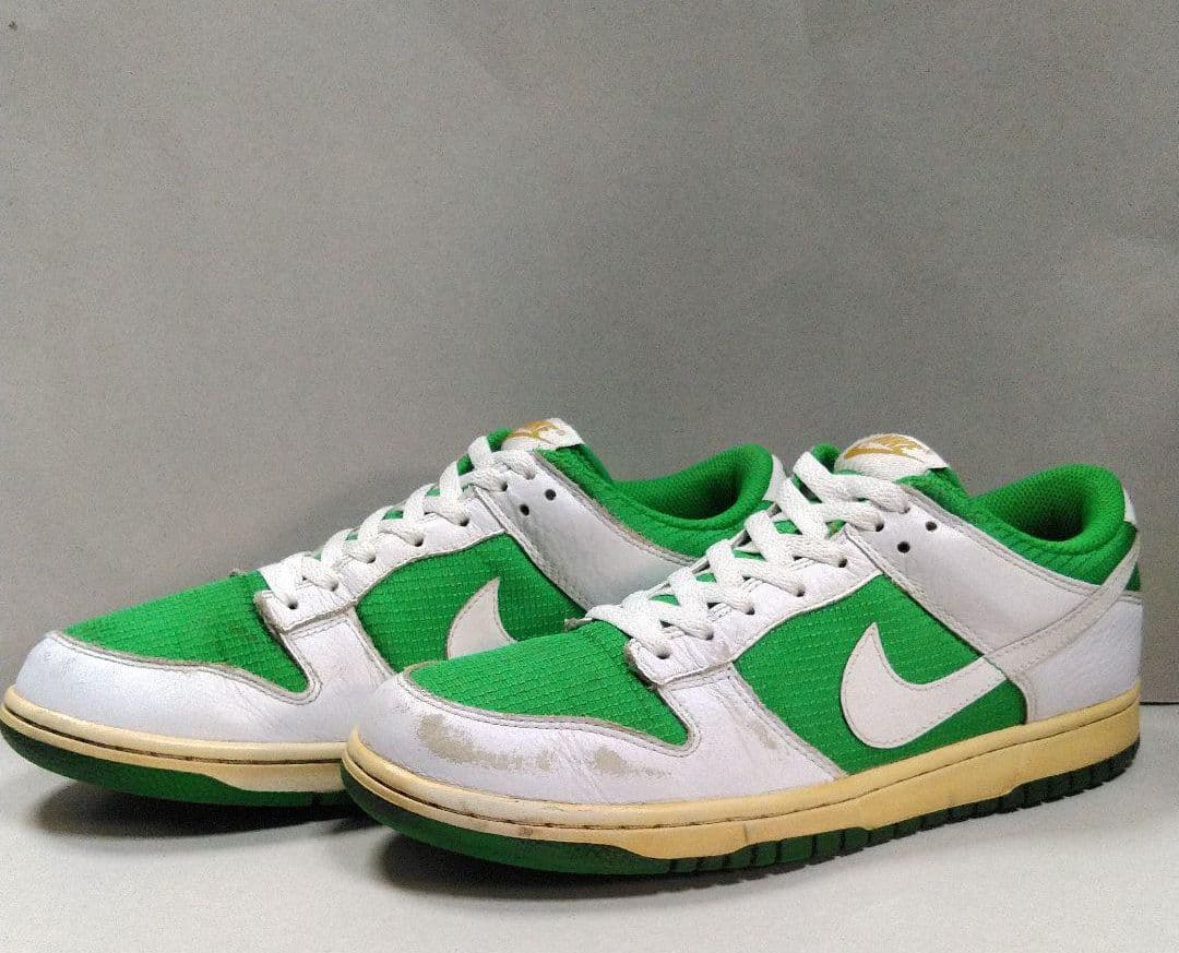 NIKEナイキDUNK LOWダンクロー白緑セルティック26.5ラッキーグリーン