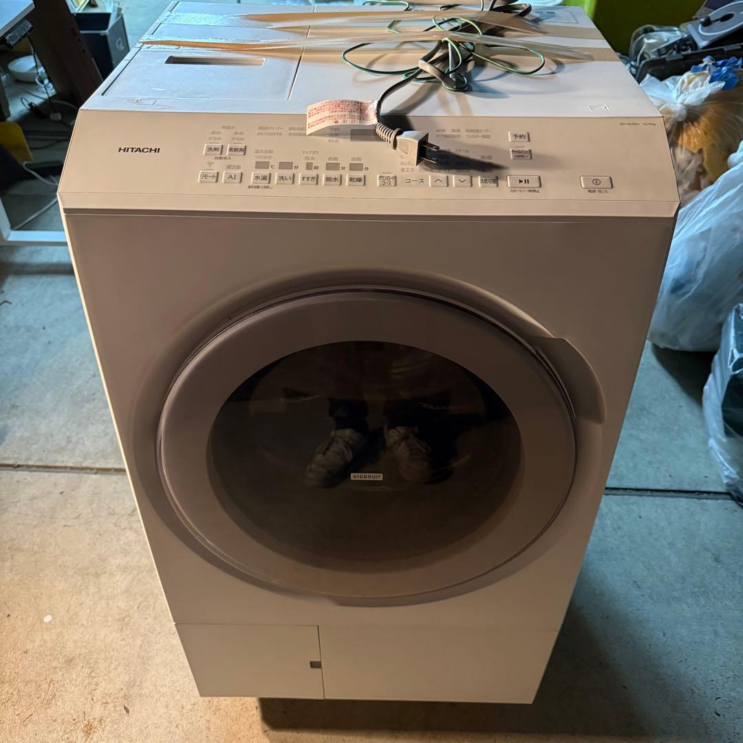 ドラム式洗濯機　HITACHI BD-SX120JL 2023年製 ドラム式洗濯機 ビッグドラム ホワイト BD-SX120JR-W [洗濯12.0kg