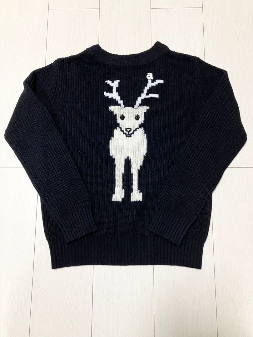 美品)アルチビオarchivio トナカイセーター・ロゴ柄スカート サイズ36