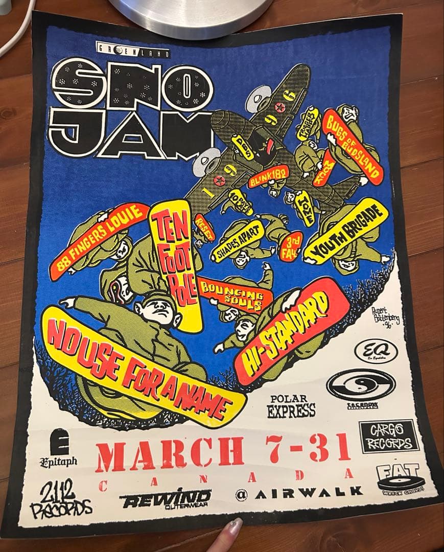 激レア未使用！Hi-STANDARDハイスタSNOJAM出演ポスターnofx