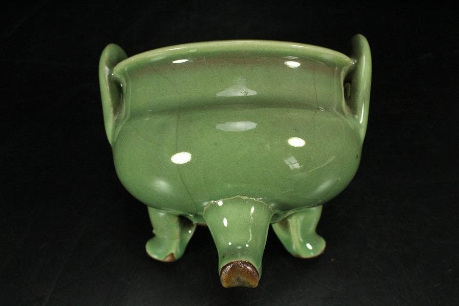 中国美術 天龍寺 青磁 三足 香炉 古美術(K-YC529) - メルカリ