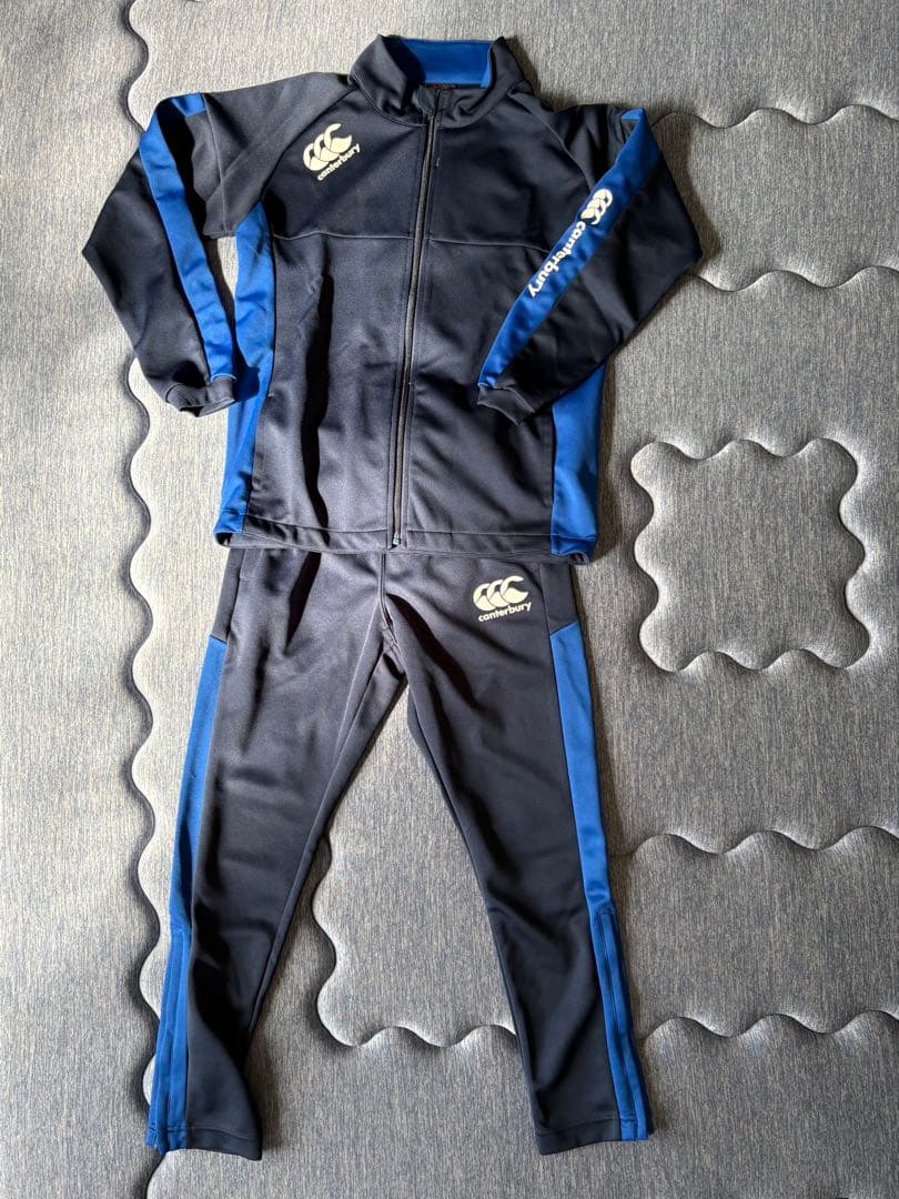 Canterbury ウォームアップウェアセット 黒/青 150cm - メルカリ