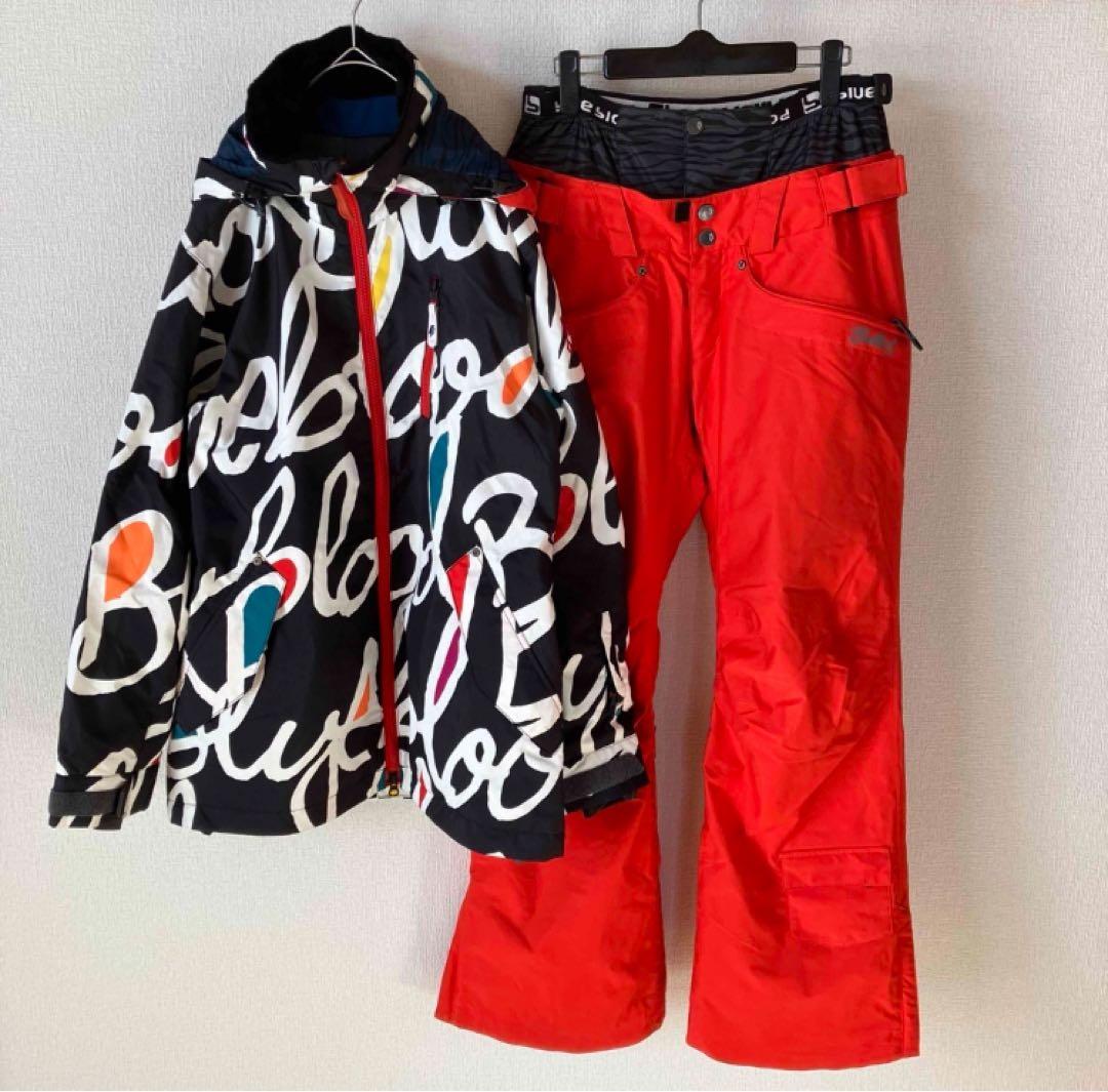 BLUE BLOOD スノーボード　セットアップ　ジャケット パンツ 極美品】Blue Blood ブルーブラッド セットアップ(L) ナイロン