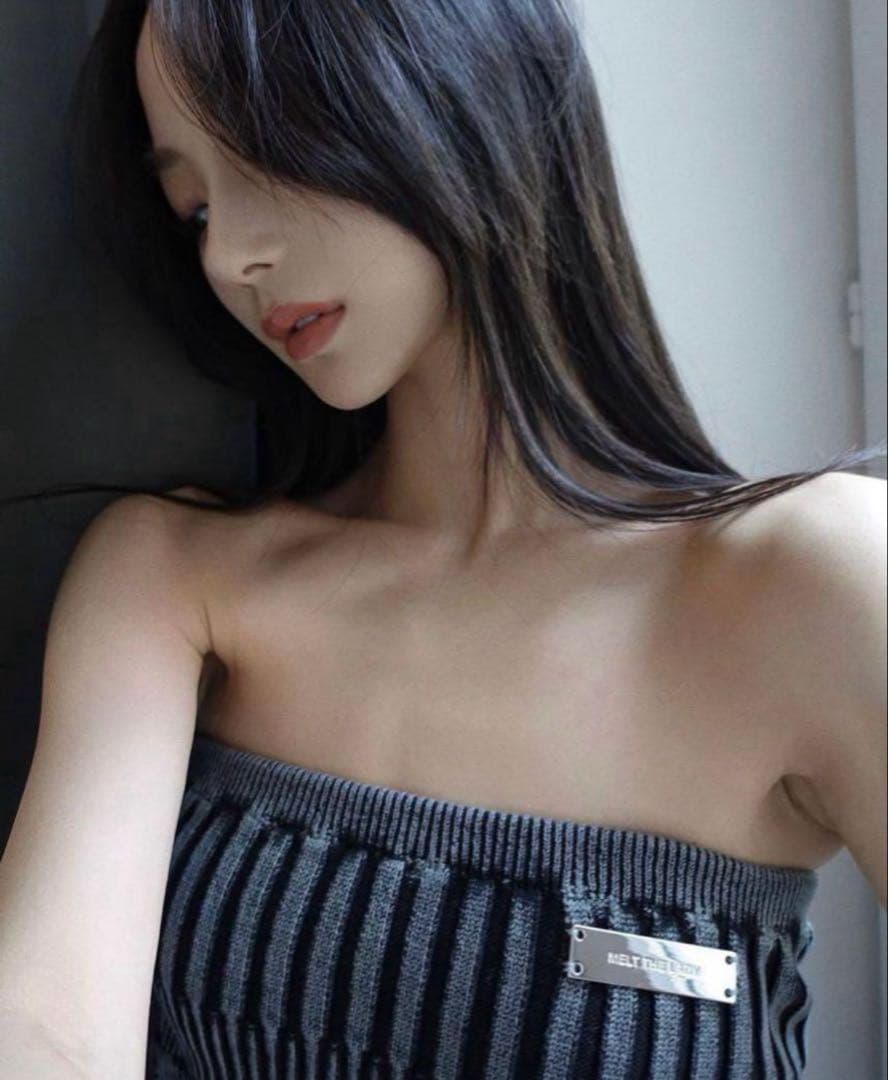 melt the lady rib tube tops チューブトップ　ブルー melt the lady rib tube tops blueブルー Melt the lady