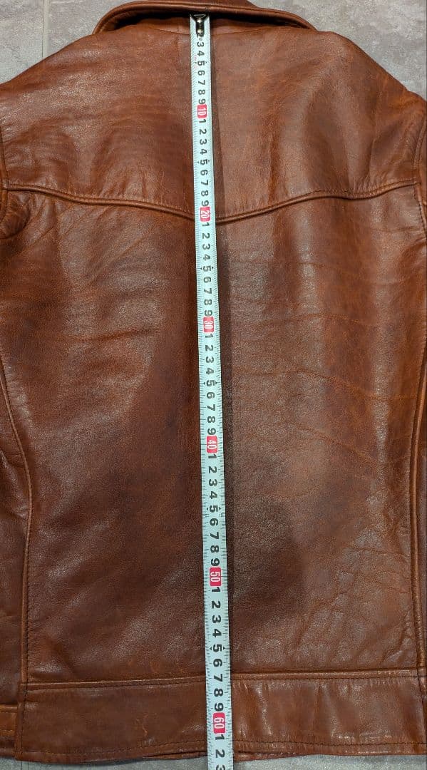 Schott レッドブラウンレザー ステアハイドトラッカージャケット