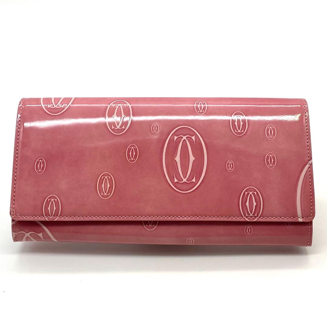 極美品】Cartier カルティエ ハッピーバースデー フラップ式 長財布の