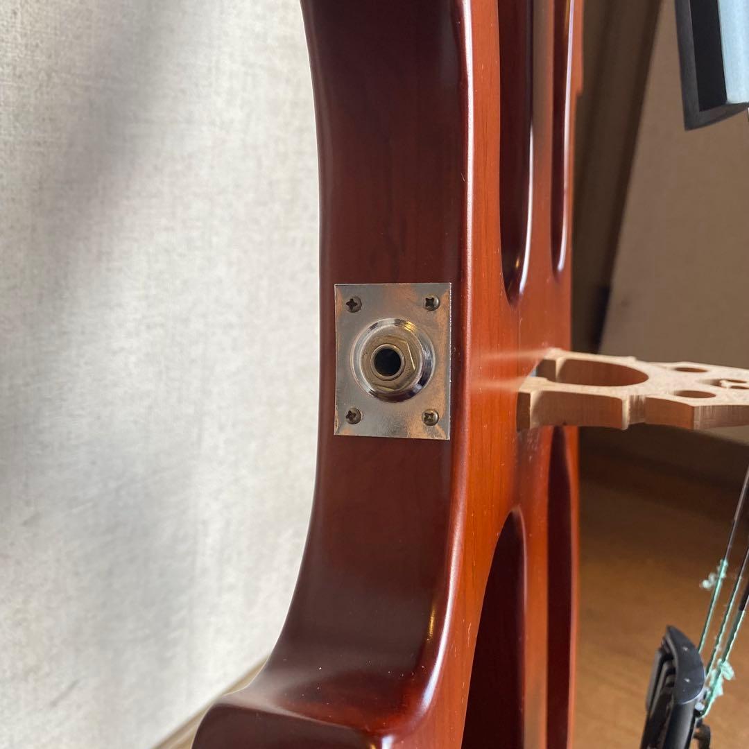 弓・収納袋付き】エレクトリックチェロ サイレントチェロ 木製 匿名