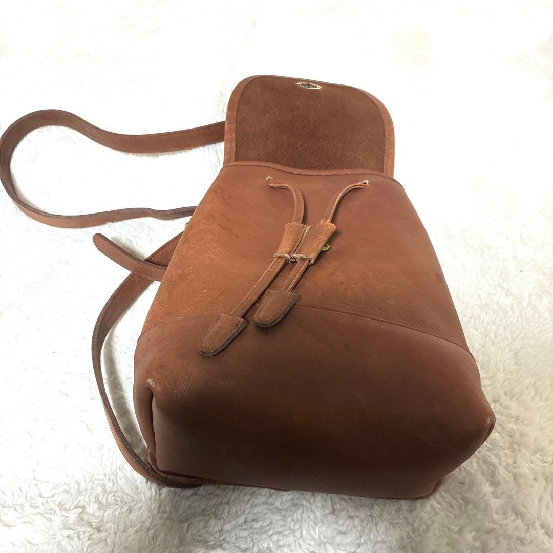 COACH オールドコーチ 9960 本革 レザー リュック ブラウン系 - メルカリ