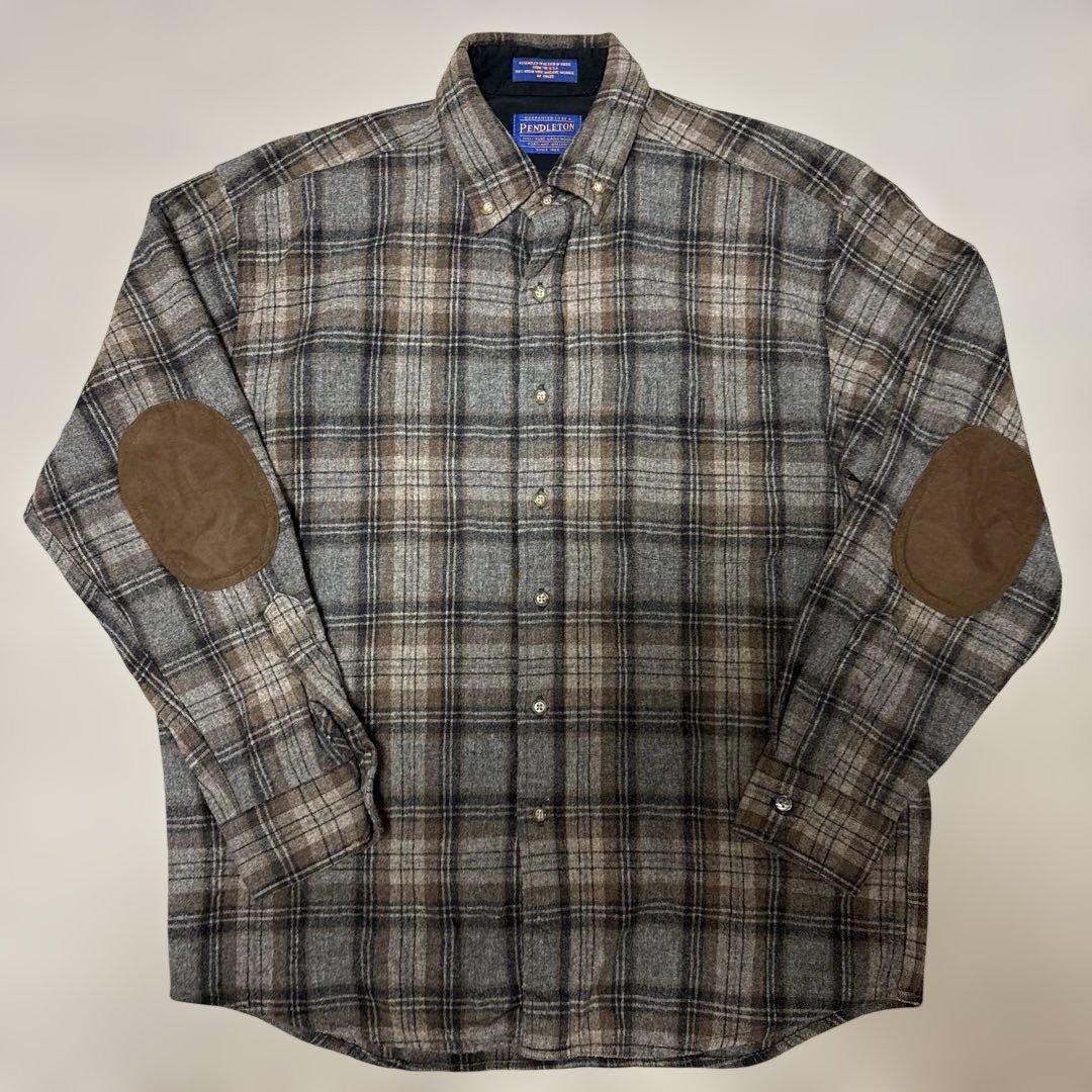 90s ペンドルトン Pendleton チェック柄ウールシャツ Lサイズ - メルカリ