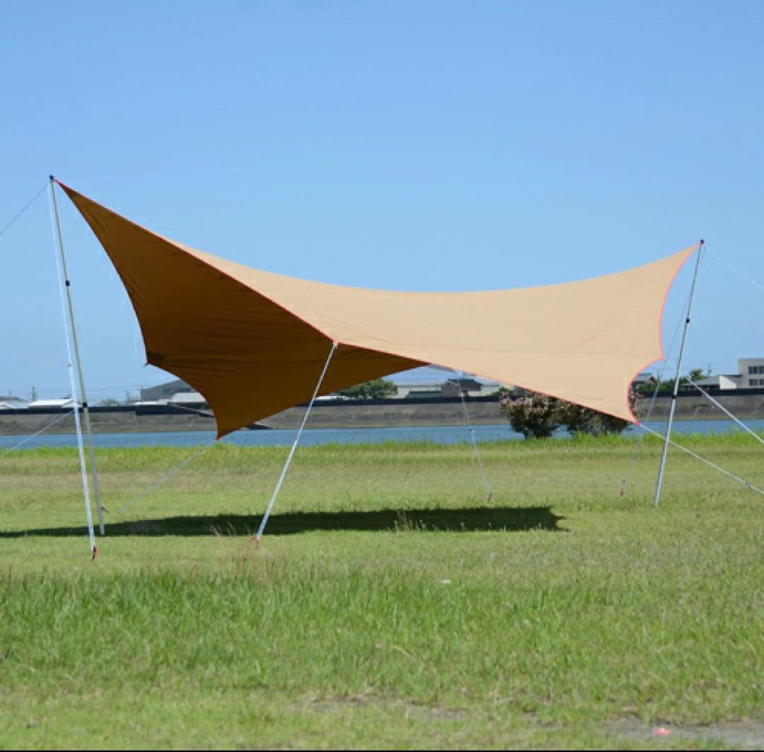 美品 テンマクデザイン　焚き火タープtcウィング まるで鳥の羽ばたき！その姿が美しい「焚き火タープTCウィング