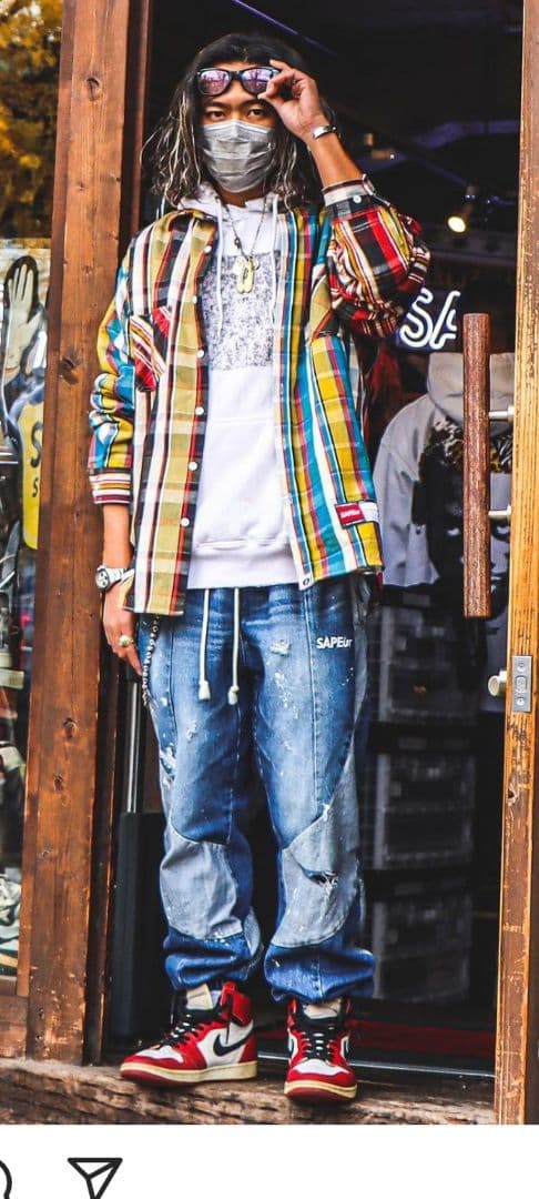 サプール SAPEUR sapeur デニムトラックパンツ ファーストモデル