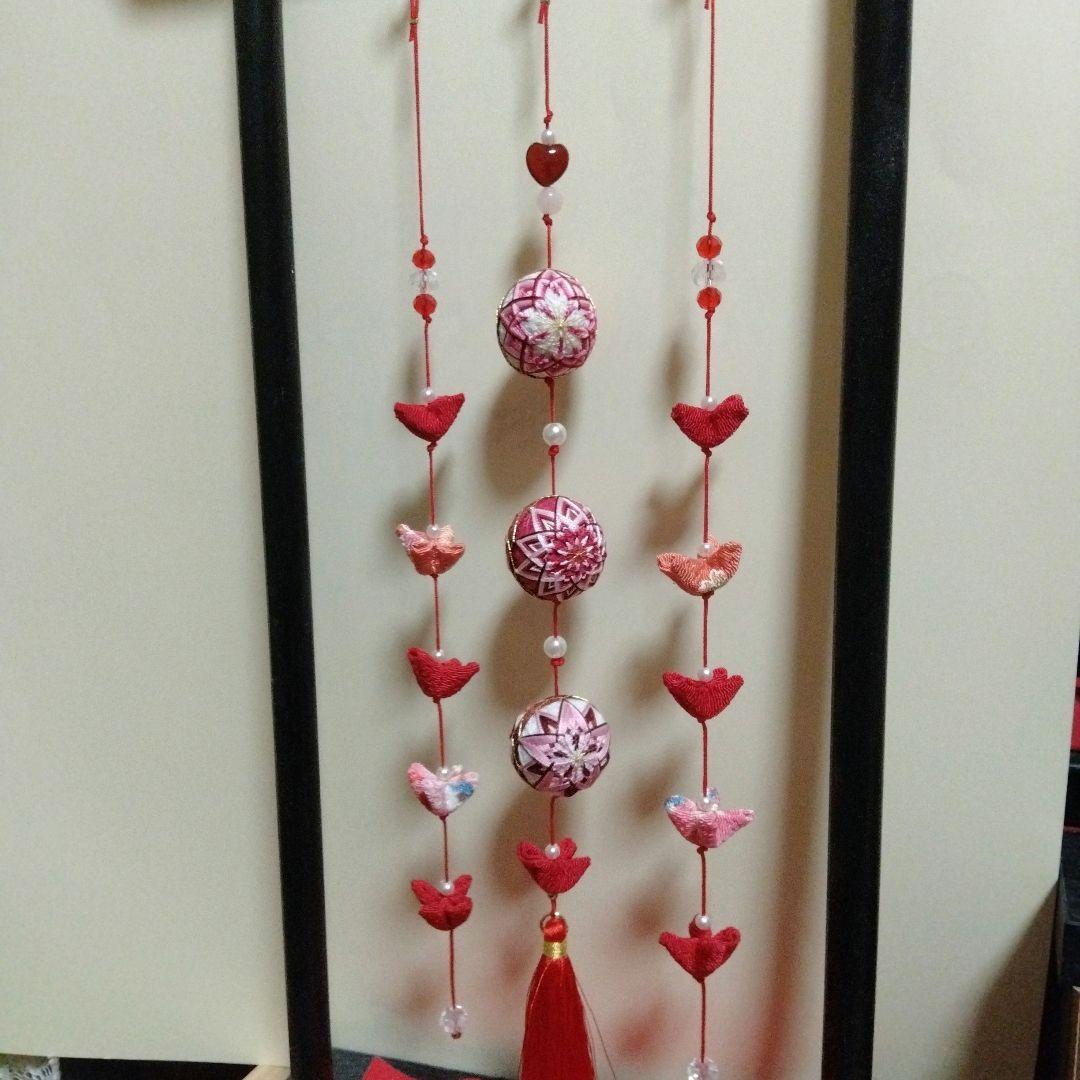 Muriel様専用 絹糸 小さな手まり ストラップ バッグチャーム つるし飾り