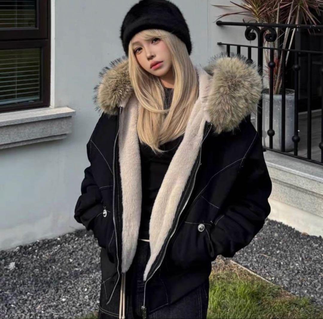 人気品⭐️新品・エッジライン裏ボアジャケットファー付き PCTOKYO M