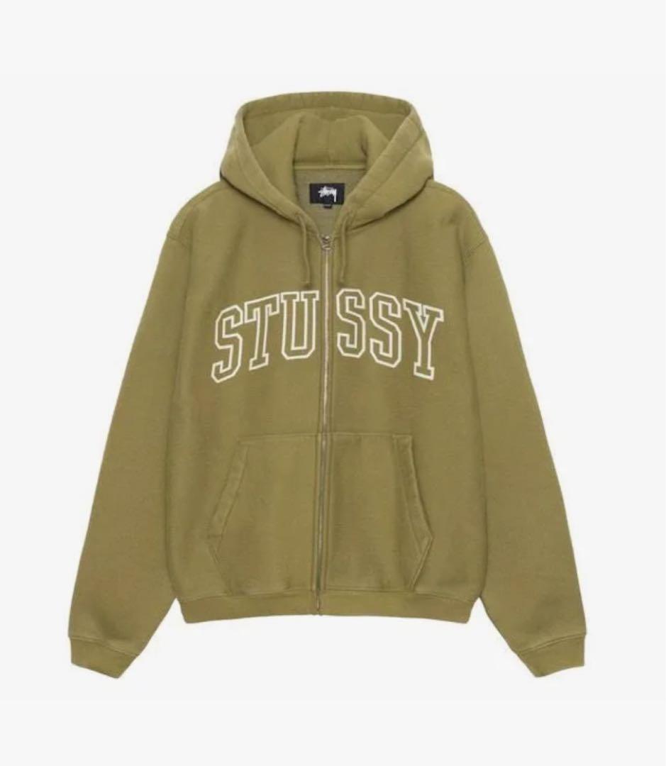 ジャケット・アウター Stussy Outline Zip Up STUSSY◇Outline Zip Hoodie/ジップパーカー/M/コットン/GRY/118559