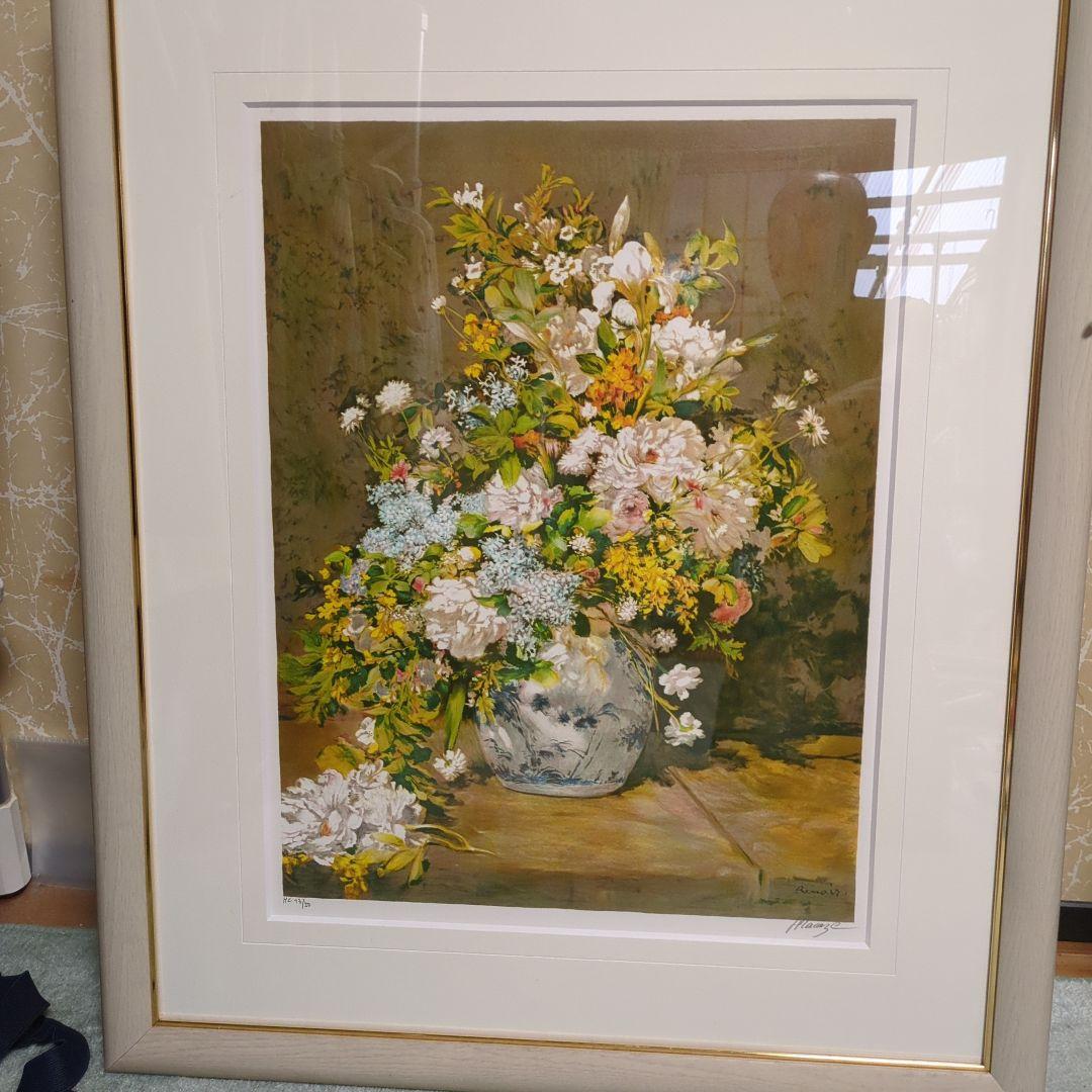 ルノワール　印象派 　　　春の花 　Renoir　額装 非売品ＨＣ １７／５０ ルノワール 印象派 春の花 Renoir 額装 非売品HC 17／50 - メルカリ