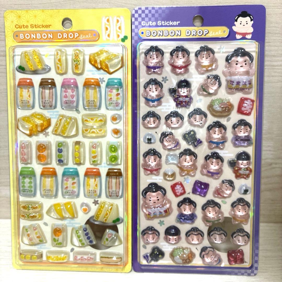 正規品】ボンボンドロップシール 和柄 たまごサンド お相撲さん