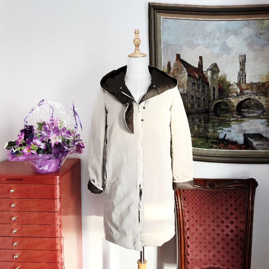 美品 ブルネロクチネリ プレシャスベージュ ダウン ジャケット コート