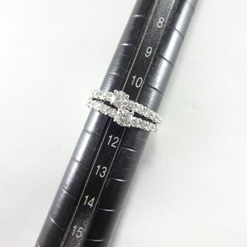 【さち様】1.00ct　ダイヤモンド　ダブルハーフエタニティ　リング　プラチナ