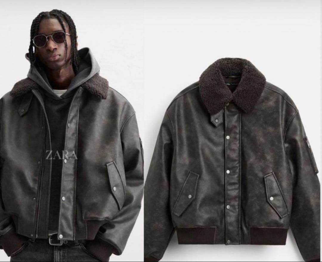 ZARA デタッチャブルフェイクレザージャケット Sサイズ - メルカリ