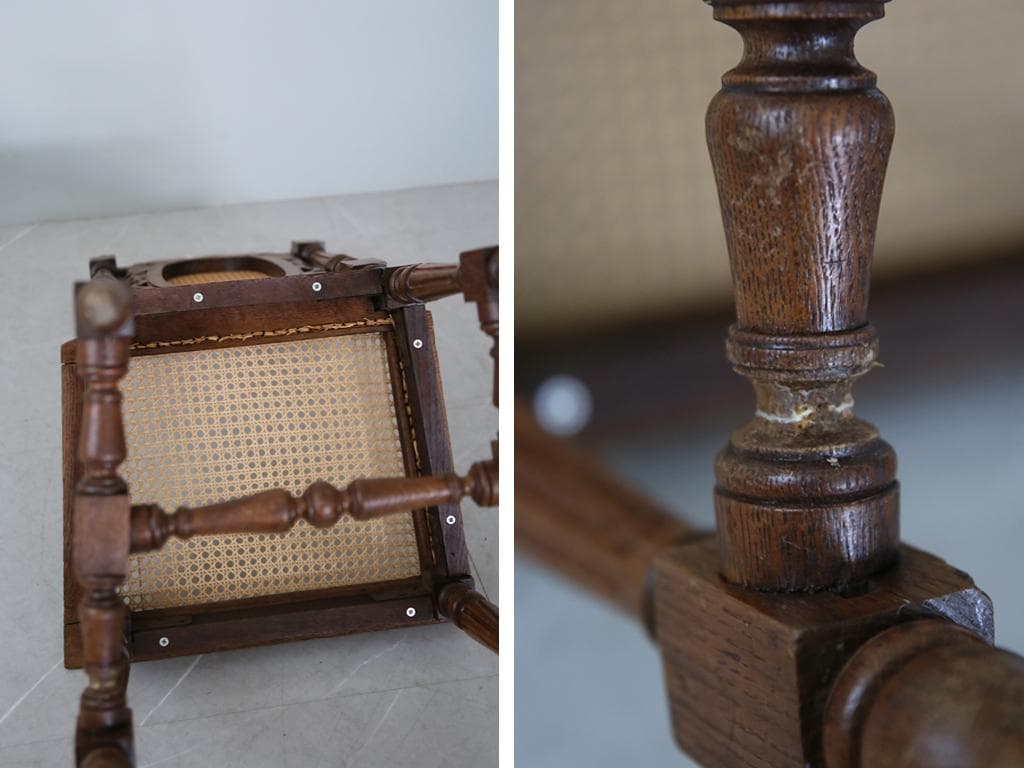 フランスアンティークバロック様式サロンチェア/木製ダイニングイス(90