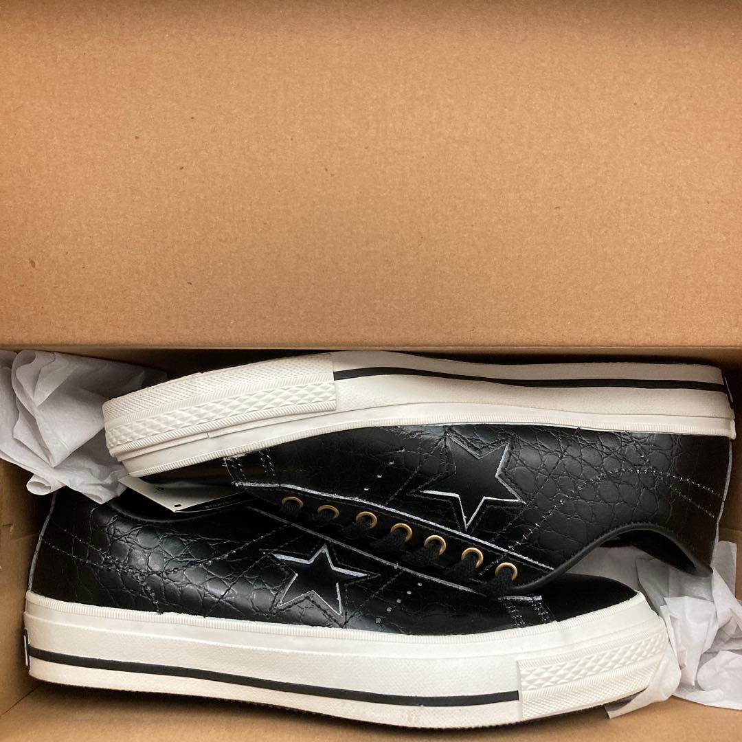 コンバース ワンスター OX ブラック 26cm ONE STAR コンバース ワンスター 厚底 スニーカー レディース メンズ
