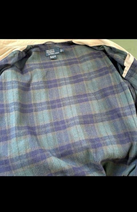 ラルフローレン スイングトップ 短丈 襟コーデュロイ ベージュ 裏地