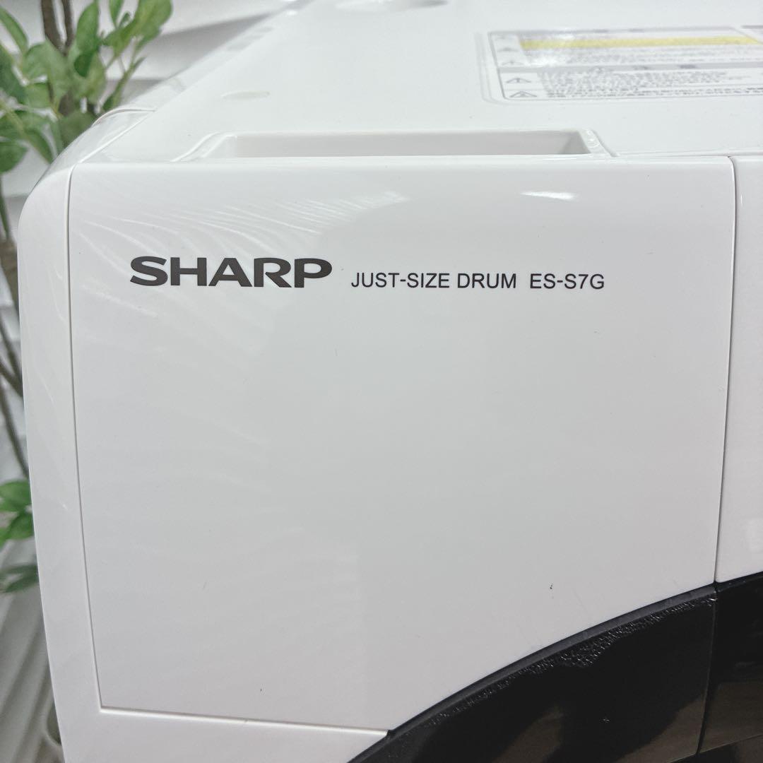 大阪府神戸市配達料無料！動作保証5ヶ月◇SHARP◇7kgドラム洗濯機2022