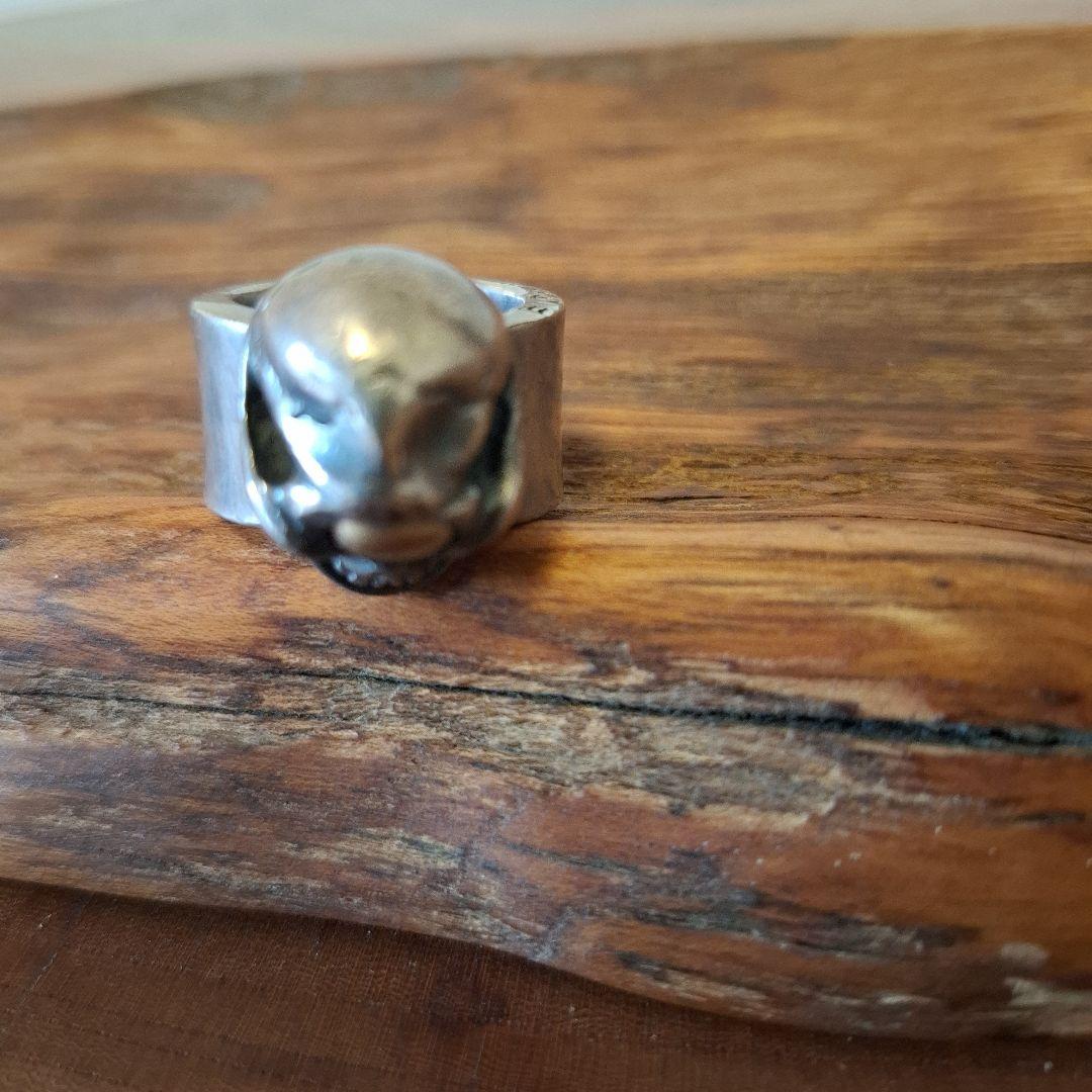 ベ*タ様 ストップライトスカルリング18金目21号 的を絞って生きろ